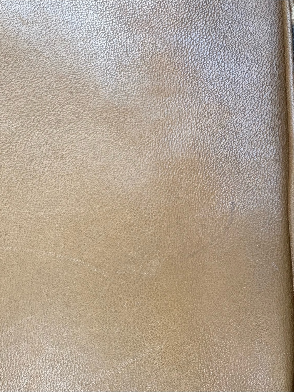 Longchamp Tan Embossed Leather Shoulder Bag with Chain Strap - Picture 9 of 10